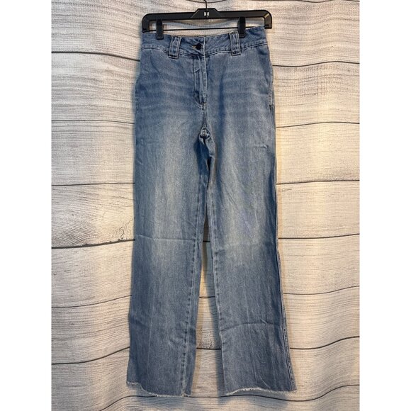 Saint Art Relaxed Fit Denim Jeans Vintage Wash Wide Leg Pants XS - Picture 1 of 4